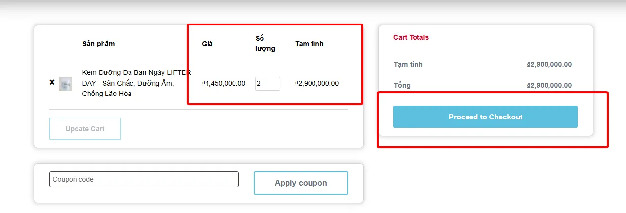 Hình ảnh hướng dẫn đặt hàng website K'Derm