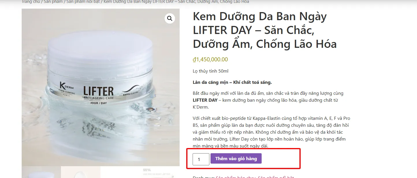 Hướng dẫn đặt hàng website K'Derm